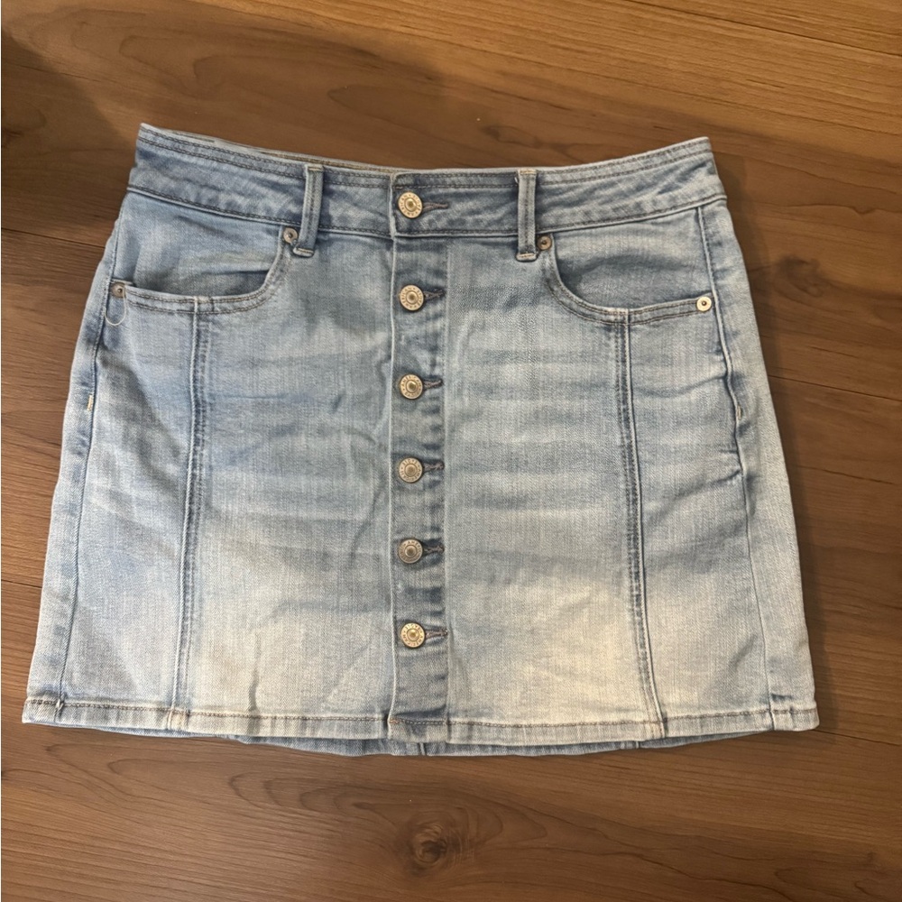 American eagle denim mini skirt